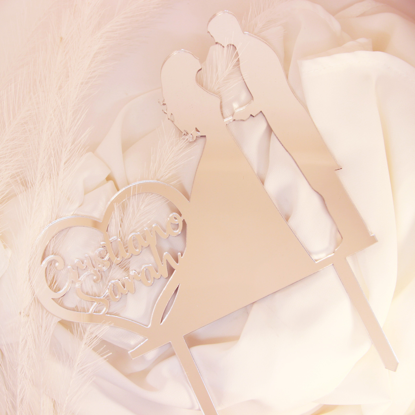 Cake Topper - Sposi con cuore