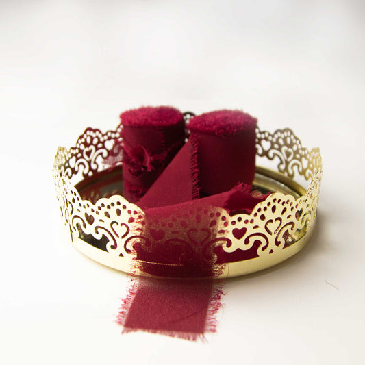 Nastro in Chiffon bordeaux