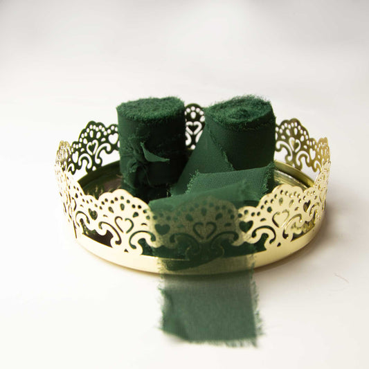 Nastro in Chiffon verde scuro