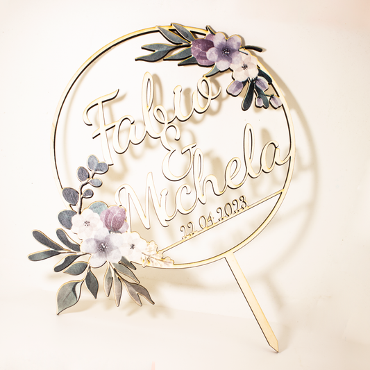 Cake Topper Legno con stampa